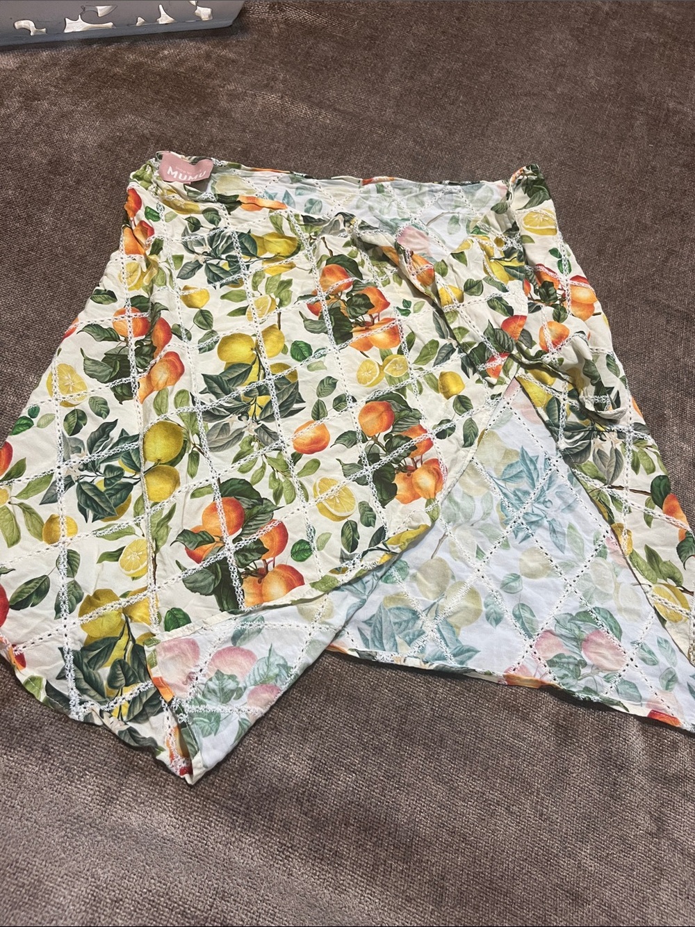 Show Me Your Mumu Fruit Print Sarong with Yellow & Orange Citrus Print - Small